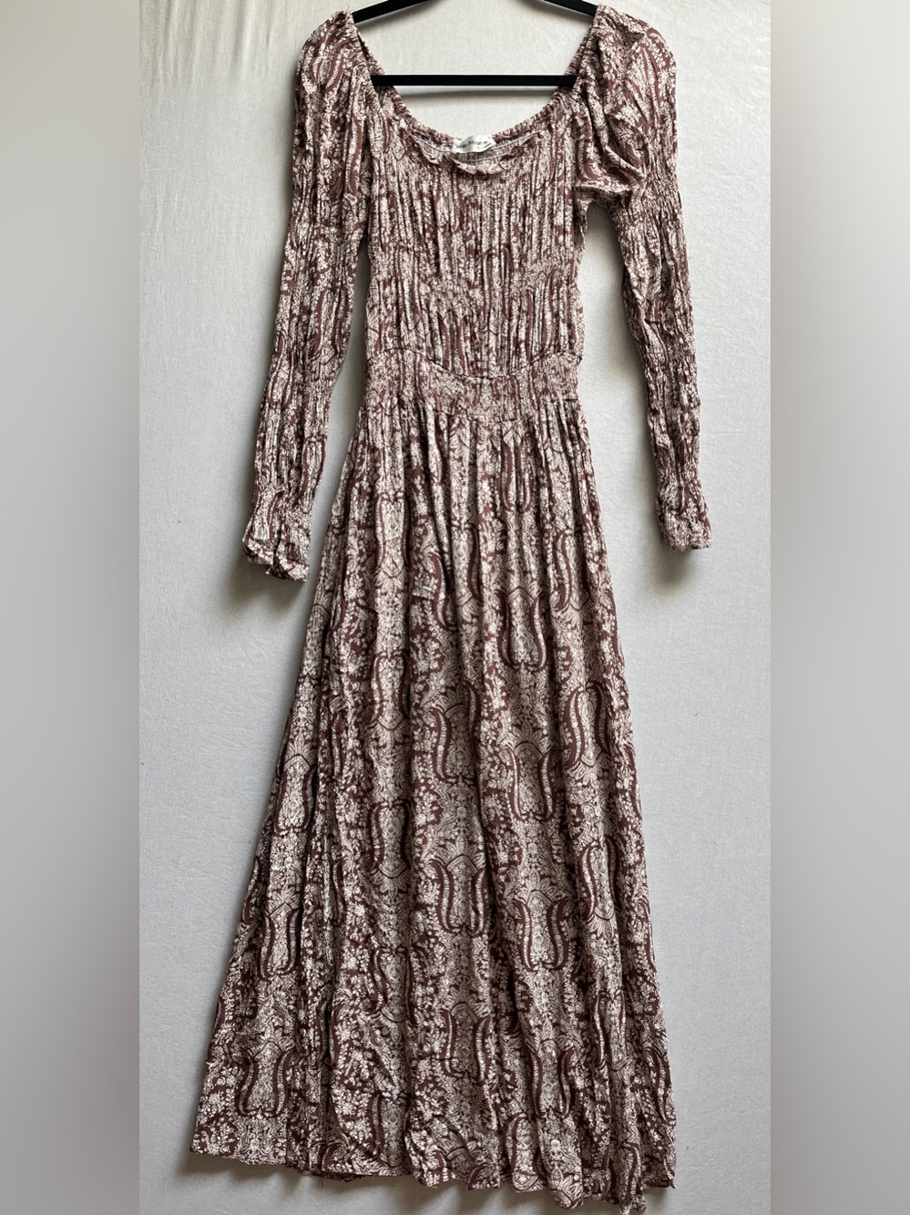 Little Mountain Vancouver Paisley Smocked Maxi Dress Size S